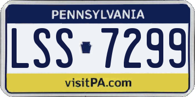 PA license plate LSS7299