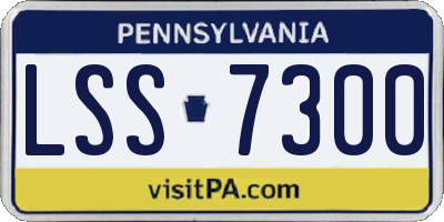 PA license plate LSS7300