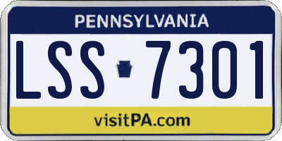 PA license plate LSS7301