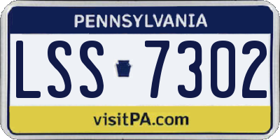 PA license plate LSS7302