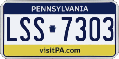 PA license plate LSS7303