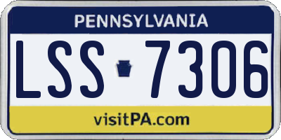 PA license plate LSS7306