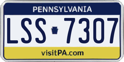 PA license plate LSS7307