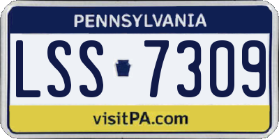 PA license plate LSS7309