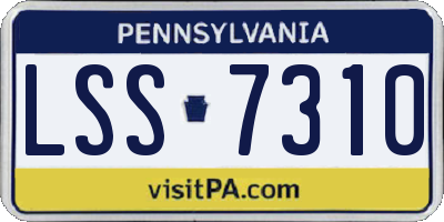 PA license plate LSS7310