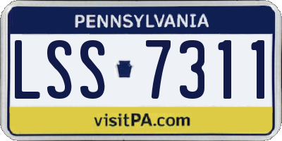 PA license plate LSS7311