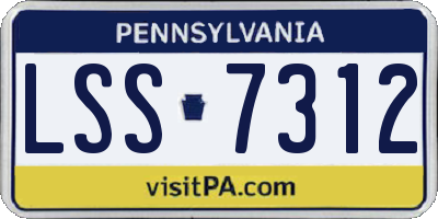 PA license plate LSS7312