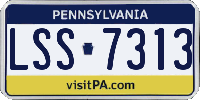 PA license plate LSS7313