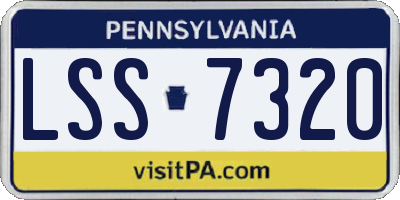 PA license plate LSS7320