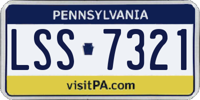 PA license plate LSS7321