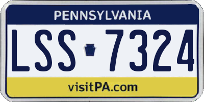 PA license plate LSS7324