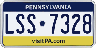 PA license plate LSS7328