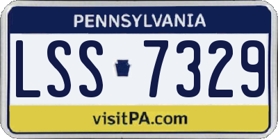 PA license plate LSS7329