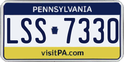 PA license plate LSS7330