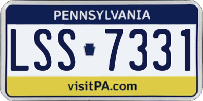 PA license plate LSS7331