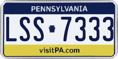 PA license plate LSS7333
