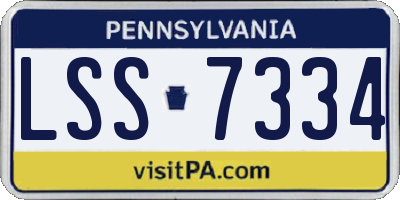PA license plate LSS7334