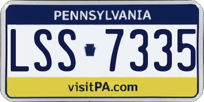 PA license plate LSS7335