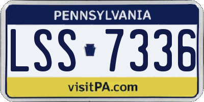 PA license plate LSS7336
