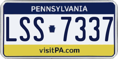 PA license plate LSS7337
