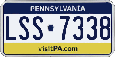 PA license plate LSS7338