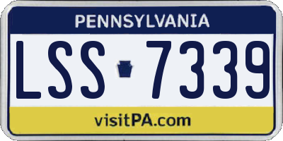 PA license plate LSS7339
