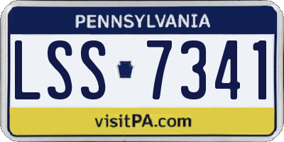 PA license plate LSS7341