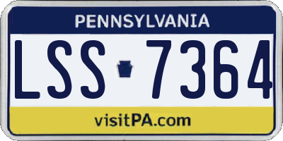 PA license plate LSS7364
