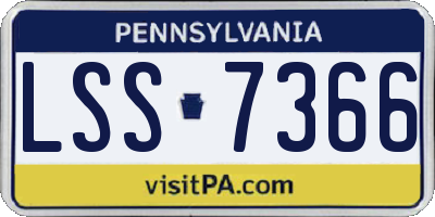 PA license plate LSS7366