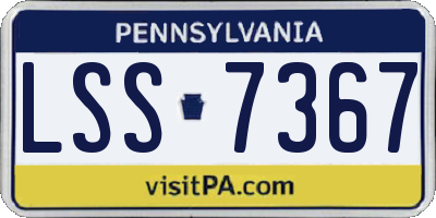 PA license plate LSS7367