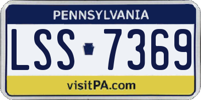 PA license plate LSS7369