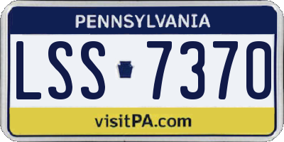 PA license plate LSS7370