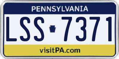 PA license plate LSS7371
