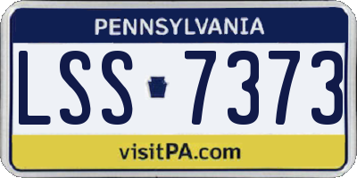 PA license plate LSS7373