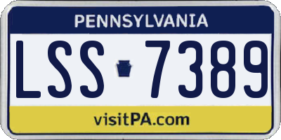 PA license plate LSS7389