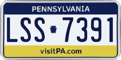 PA license plate LSS7391