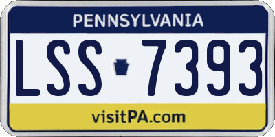 PA license plate LSS7393