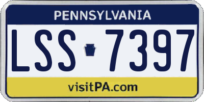 PA license plate LSS7397