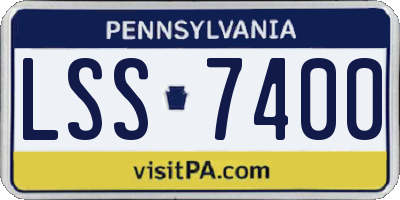 PA license plate LSS7400
