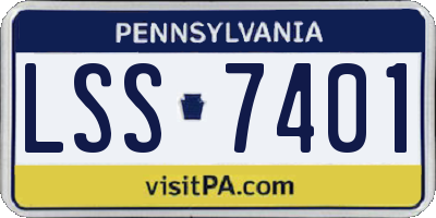 PA license plate LSS7401