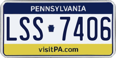 PA license plate LSS7406