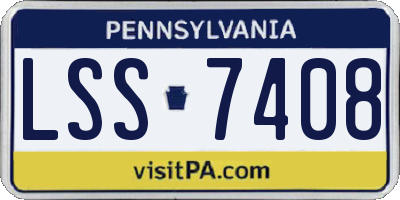 PA license plate LSS7408