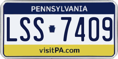 PA license plate LSS7409