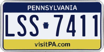 PA license plate LSS7411