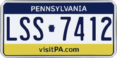 PA license plate LSS7412
