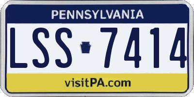 PA license plate LSS7414