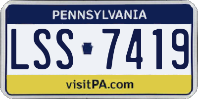 PA license plate LSS7419