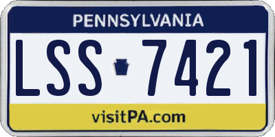 PA license plate LSS7421