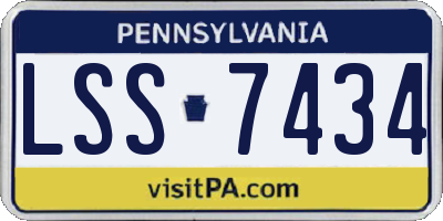 PA license plate LSS7434