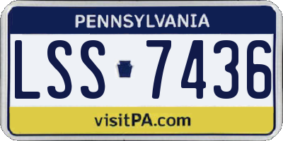PA license plate LSS7436